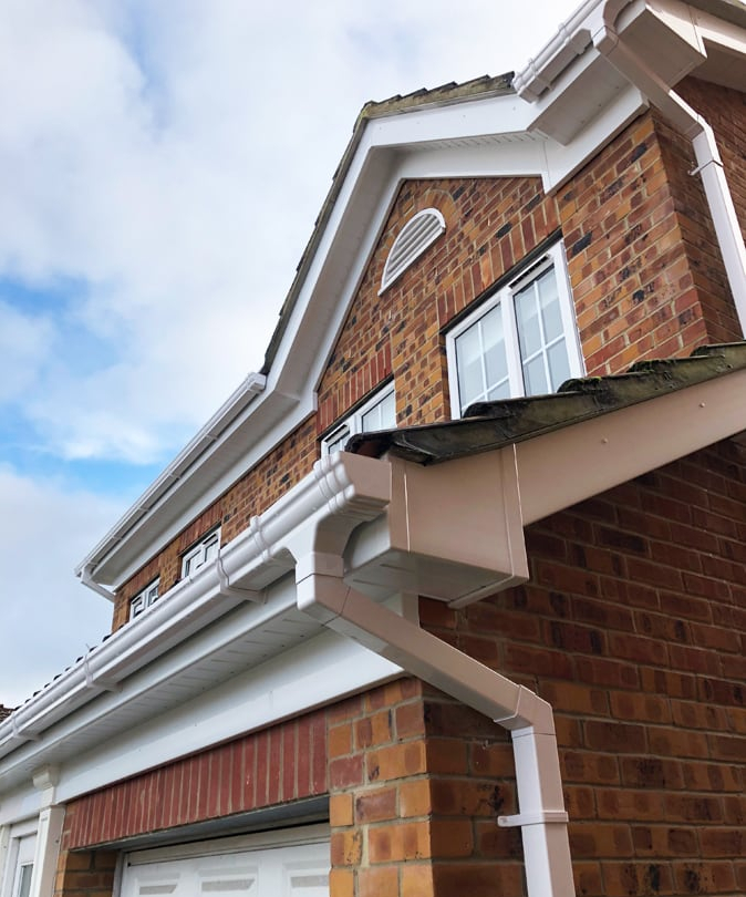 image showing recently installed fascias and soffits in sheffield
